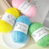 Paño de cocina estilo coreano con hilo brillante, bolsa de ganchillo DIY hecha a mano, muñeca con borla de fresa, hilo dorado brillante