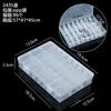 Caja de almacenamiento de escritorio de plástico con rejilla, 10, 15 y 24 botones transparentes, para accesorios de pesca, joyería y cosméticos.