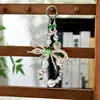 Cordão para Celular Bola de Diamante Morango com Contas Redondas, Decoração de Corrente com Laço para Capa de Celular, Corrente de Mão de Alto Valor Estético
