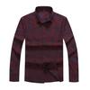 Camisa de manga larga de otoño para hombre, nueva, de talla grande, para hombre gordo, holgada, informal, a la moda, única, de jacquard para hombre gordo.