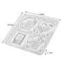 Molde de Silicona para Llavero Colgante de Arena Movediza Corazón Pata de Gato Teléfono Móvil Yeso Resina Cristal DIY