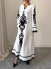 Ropa Europea y Americana Transfronteriza Tallas Grandes para Mujer 2026 Primavera/Verano Nuevo Vestido Largo de Manga Larga Estampado Estilo Étnico Holgado
