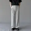 Calça Social Masculina Preta Primavera Caimento Reto Casual 2026 Nova Larga Tendência Calça Masculina de Perna Larga