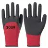 Guantes de protección laboral resistentes al desgaste de espuma de látex recubierta King transpirables King antideslizantes de goma colgante cuero trabajo guantes de protección laboral