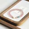 Cristal de Fresa Natural Ágata Lutong Anillo Corredizo Pulsera Jade Agua Azul Pulsera de Cuentas Regalo para Novia Pulsera al por Mayor