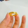 Vietnam areia ouro gelo quebrado pulseira anel conjunto mulheres imitação ouro gelo gelo abertura pulseira anel fornecimento atacado