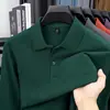 26 Novos Estilos de Camisas Polo Masculinas de Algodão Puro de Manga Longa, Moda Outono Versátil com Gola Cor Sólida Algodão Manga Longa Camisetas Masculinas