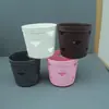 Caja de Almacenamiento de Escritorio de Cuatro Colores Portalápices Redondo Cuadrado de Oficina Cesta de Almacenamiento Hueca Simple para Estudiantes Creativos