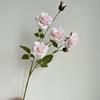 Nova Flor Artificial Rosa Francesa 6-Cabeças Fundo Salão de Casamento Decoração Suave Condução de Caminho Decoração de Flores em Vaso Alto em Estoque