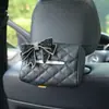 Caixa de Lenço de Couro com Flor de Camélia Moda Criativa para Carro Caixa de Lenço para Carro Encosto do Banco do Carro Pala de Sol Caixa de Papel Multifuncional