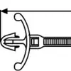 HELLERMANNTYTON Hellermantyton Arnés de Cableado Automotriz Flecha Sujetacables Fijo con Flanco T18RSF