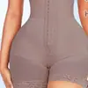 Pantalones Moldeadores Europeos y Americanos de Talle Alto Talla Grande Postparto Control de Abdomen Levanta Glúteos con Broches Pantalones de Cintura Alta Elástica para Mujer