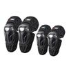 Protetores de Joelho e Cotovelo de Fibra de Carbono para Motocicleta Motocentric, Equipamento de Proteção para Pilotagem de Motocicleta, Conjunto de Quatro Peças Protetoras