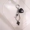 Design de Nicho Minimalista Borboleta de Prata Combinada com Coração Dourado Espelho Chaveiro de Carro Pingente para AirPods Charme de Bolsa