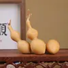 Peça de arte de cabaça natural com imperfeições originais, esculpida à mão, pintada e decorada, peça de mão de cabaça para prática, venda de liquidação atacado