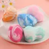 Esponja de belleza bicolor de colores mezclados más vendida transfronteriza, adecuada para uso tanto en húmedo como en seco, esponja de maquillaje de color degradado, borla suave y amigable con la piel para base líquida