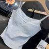 Algodón Encaje Costuras Correa Sling Almohadilla de Pecho de Látex Fija de Una Pieza Ropa Exterior Espalda Hermosa Interior Cuello de Un Personaje Chaleco con Botones