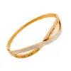 Pulseira de aço inoxidável com letras romanas e diamantes de ponta a ponta, best-seller internacional para mulheres, moderna e elegante, com senso de luxo e sofisticação, atacado