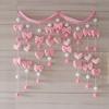 Rosa amor para mujer hogar sin agujeros red rojo dormitorio cocina baño cortina de puerta cortina divisoria cortina de cuentas tienda comercial