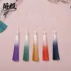 Colgante de Borla Degradado de Dos Tonos de 13 cm Accesorios para Ropa Estilo Chino Adorno de Bolsita Colgador Gran Cantidad Precio Favorable Venta al por Mayor de Fábrica