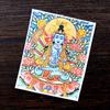 Pintura thangka dorada pintada a mano cinco ye Huang Cai madre verde gran cielo negro benmingfo pintura thangka núcleo lienzo especial