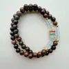 Pulseiras DIY de Círculo Duplo de Sândalo para Homens e Mulheres, Pulseiras, Contas de Rosário, Acessórios de Mão para Stall, Estoque Pronto para Atacado