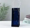 Bolsa de ombro de PVC com estampa de vinho vinho vinho bolsa cor plástico mangueira de champanhe bolsa de presente bolsa de gelo de PVC transparente