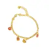 Pulseira de Ouro de Areia Vietnamita Estilo Corte Cornucópia Deus da Riqueza Pulseira Feminina de Luxo Leve Design de Nicho Joia Sem Descoloração de Longa Duração