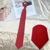 Gravata Vermelha Masculina Casamento Noivo Roupa Zíper Grátis Estilo Universitário Estilo Acadêmico Jk Gravata Borboleta Menina