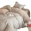 Conjunto de Roupa de Cama Jacquard de Chenille Leite Fleece de Alta Qualidade com Quatro Peças para Outono e Inverno, Lençol de Cama Espesso Quente, Capa de Edredom, Roupa de Cama para Quarto Principal 4