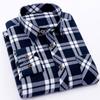 Camisa popular para hombre de cuadros cepillados de manga larga transfronteriza, camisa casual para hombre de cuadros grandes