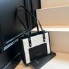 Bolso de Hombro Cruzado de Bloques de Color Casual y Moderno para Mujer, Bolso Tote de Gran Capacidad para el Trabajo y los Viajes, Nuevo Otoño 2026