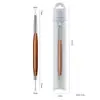 Caneta Esculpida Multifuncional Ponta Dupla para Nail Art Raspador de Cola Estilo Japonês Porta-Canetas de Sândalo com Pó Pintado em Relevo Ferramenta de Manicure