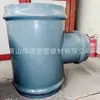 Tee de acero al carbono Q235 recubierto con resina epoxi 125 tee de plástico de acero con casquillo de rosca interior con anillo de goma incorporado