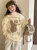 Sudadera de Felpa para Niñas Little Red Fish 2026 Conjunto Padre-Hijo Otoño/Invierno Nuevo Ropa Gruesa y Cálida Top de Manga Larga para Niños