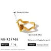Anillo Minimalista de Acero Inoxidable de Lujo Ligero Estilo Francés para Mujer, Diseño de Nicho con Piedra Ojo de Tigre, Anillo Versátil de Alta Gama