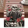 Suministro Exclusivo Transfronterizo de Nuevos Caminos de Mesa, Populares Diseños de Calabaza y Calavera para Halloween y Navidad, Decoraciones Personalizadas para Mesa de Comedor del Hogar