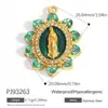 Collar de Acero Inoxidable de Nuevo Estilo Transfronterizo, Personalizado y de Moda, Estilo de Alta Gama Ol, Cruz de Pascua, Collar Chapado en Oro de 18 Quilates para Mujer