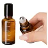 Botella dispensadora roll-on, botella de aceite esencial, aceite de té, aceite de consuelda, cosméticos, perfume, licor medicinal, botella roll-on de vidrio vacía, aplicador de medicina