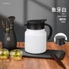 Tetera estofada de acero inoxidable 316 para el hogar, tetera antigua blanca para té seco, tetera con separación de té, tetera aislante, tetera de gran capacidad