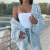 Aliexpress Comercio Exterior Nuevo Cárdigan Suéter Murciélago Mujer Manga Larga Relleno Holgado Talla Grande Suéter Prenda Exterior