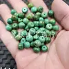 Cuentas Estilo Antiguo de Turquesa Imitación, Cuentas Sueltas de Jade Imitación, Cuentas Redondas de Jade Verde Oscuro, Cuentas Espaciadoras, Cuentas para Accesorios de Joyería