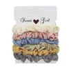 Paquete de 6 Scrunchies de Satén Versátiles Gomas Básicas para el Cabello Bandas para el Cabello Estilo Japonés Accesorios para el Cabello Esponjosos