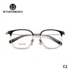 Gafas Frescas de Madera Studiomuku Montura de Gafas Transparente Degradada Diseño Cuadrado Fino Ligero Montura de Gafas