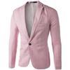 Traje informal de moda para hombre, de un solo pecho, pequeño, juvenil, ajustado, de color liso, sin planchado