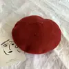Boina de Lã Colorida Chapéu de Pintor para Mulheres Adultas Outono e Inverno Estilo Coreano Mori Girl Chapéu Boina Retrô