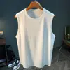Camiseta sin mangas fina y holgada de verano para hombre, ropa de trabajo, nueva marca de moda, chaleco deportivo casual, chaleco, top de moda