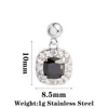 Pendente Colorido de Cristal Popular Transfronteiriço Aço Inoxidável Banhado a Ouro a Vácuo Colar Pulseira DIY Pingente Destacável