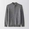 Otoño e Invierno Nuevo Cárdigan de Cachemira 100 de Cuello Semialto para Hombre de Manga Larga a la Moda Combinable con Todo con Cierre de Cremallera Cárdigan Tejido de Cachemira