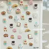 Nuevo Pegatina de Gelatina de Pan Horneado 3D Muñeco de Nieve Lindo Aspecto Elegante Portalápices DIY Taza de Agua Ccd Adhesivo Decorativo